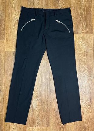 Брюки чоловічі neil barrett black zip trousers чорні