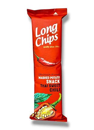 Картопляні чипси long chips crab 75 г (пластинки зі смаком краба)