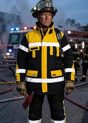 Профессиональная пожарная/защитная огнеупорная куртка texport fire swiss "x-treme" (4xl)
