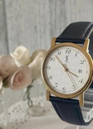 Годинники унісекс yves saint laurent вінтажні, кварцові, золотисті