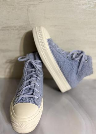 Кеди жіночі converse високі, блакитні 3