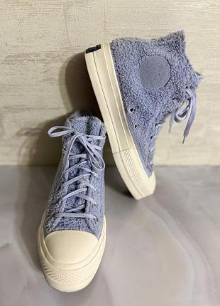 Кеди жіночі converse високі, блакитні 2