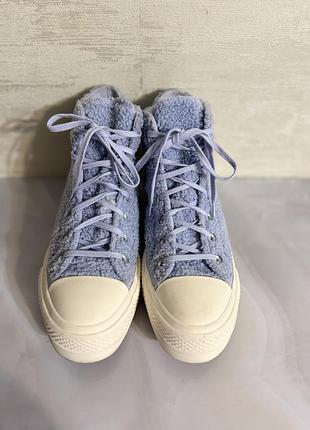 Кеди жіночі converse високі, блакитні