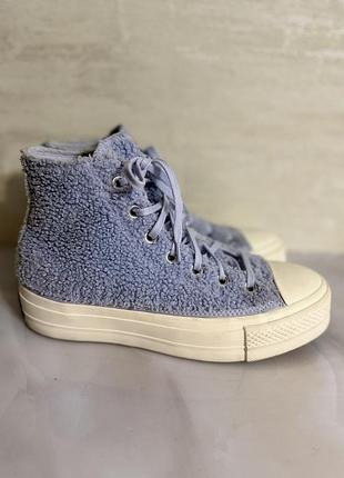 Кеди жіночі converse високі, блакитні 5