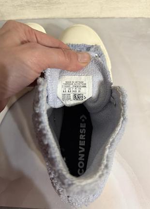 Кеди жіночі converse високі, блакитні 8