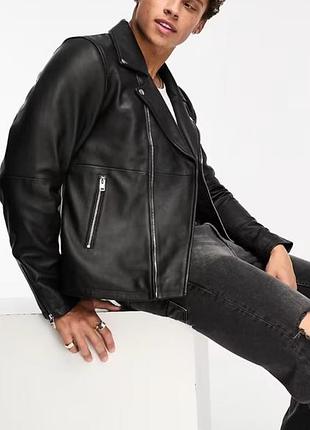 Шкіряна куртка косуха asos в новому стані