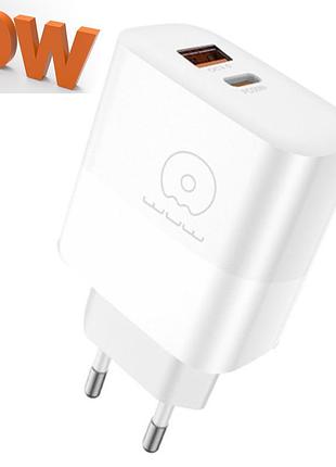 Сетевое зарядное устройство быстрая зарядка pd30w+qc3.0 wuw c208