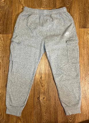 Жіночі спортивні штани nike club fleece cargo pants grey