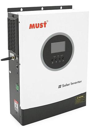 Must гібридний інвертор must pv18-3624prem, 3600w, 24 в, струм заряду ac 60 а/pv 100 а, 170–280 в, wi-fi, usb, rs485, can, mppt