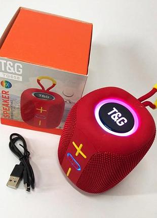 Музыкальная колонка беспроводная с rgb подсветкой и зарядкой
