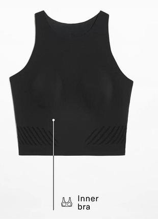 Премиальный компрессионный топ oysho compressive découpe laser