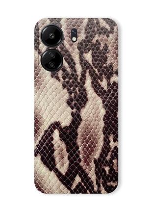 Защитная пленка кожа питона на заднюю панель для xiaomi redmi 13c / poco c65