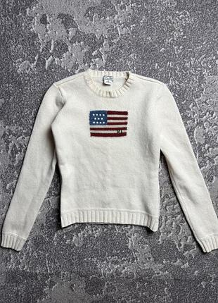 Дитячий светр, світер, светер polo ralph lauren з прапором оригінал