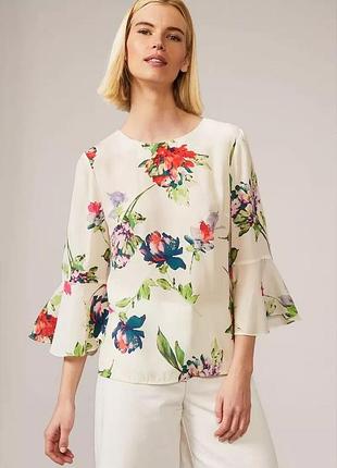 Вискозная блуза phase eight ayara floral frill sleeve blouse