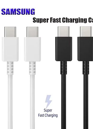 Samsung 25вт кабель 3а type c - type c для быстрой зарядки, (ep-ta800) 25w оригинал! кабель
