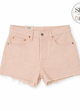 Кольорові шорти levi's 501 original shorts (peach/pink)(нові з бірками)  розмір: 30