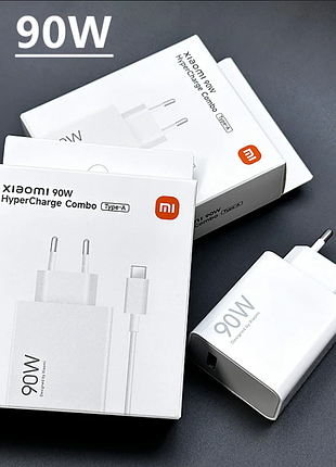 Турбо зарядка xiaomi 90w + кабель type c (6a) mdy-15-ek. супер быстрая, оригинал! кабель 100см.