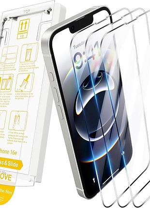 Защитное стекло для iphone 16e/14/13 6.1 прозрачное 9h+ закалённое ударопрочное олеофобное полноэкранное с