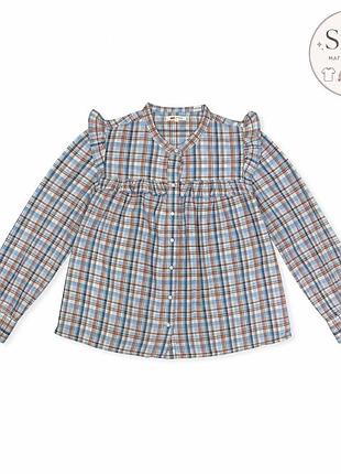 Кантрі-блуза levi's у клітинку з рюшами (нова з бірками)  розмір: s