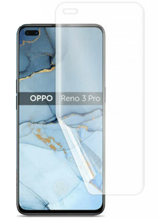 Гидрогелевая защитная пленка на oppo reno3 pro на весь экран прозрачная