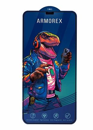 Захисне скло armorex 5d high-alum antidust чорне для iphone x xs 11 pro 0.33 мм загартоване скло