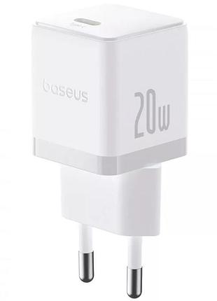 Сзу baseus palm fast charger 20w (1usb-c) (p10111602) moon white