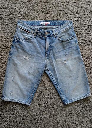 Шорты Tommy jeans ronnie, size w29-31(relaxed), полупояс резинка 40-42, бедра 55 длина 55 ширина штанины 21