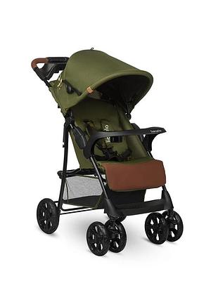 Прогулочная коляска lionelo emma plus forest green, складная, с регулируемой спинкой