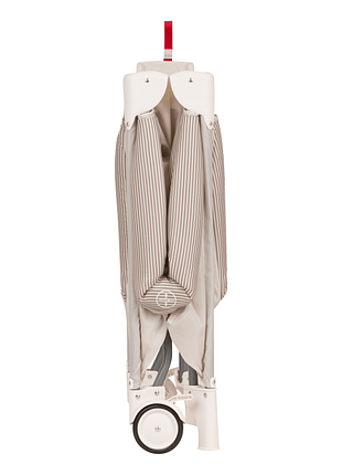 Манеж lionelo bonnie beige sand сложен с колесиками, боковым входом на молнии