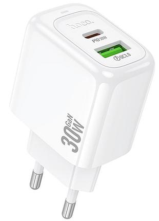 Мзп hoco cs55a surplus pd30w+qc3.0 (1usb-a/1c) white