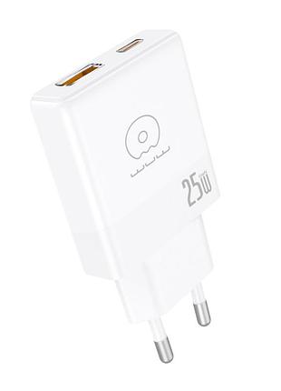 Сетевое зарядное устройство, быстрая зарядка pd25w+qc3.0, технология gan, wuw c217