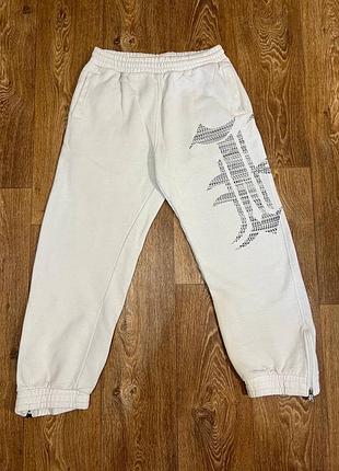 Спортивні вінтажні штани karl kani vintage white rhinestone gothic sweatpants
