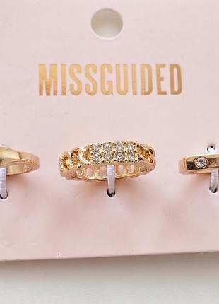 Набір стильних кілець missguided (3 шт.)