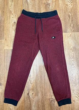 Спортивні штани nike modern fleece burgundy sweatpants