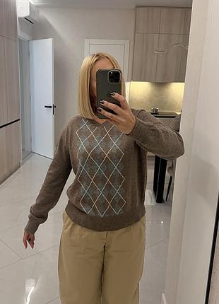 Актуальний джемпер в ромби zara 2