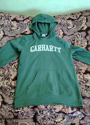 Оригінальне худі carhartt wip hooded college кофта зелена вінтаж s m