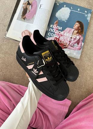 Adidas superstar smile black pink 4