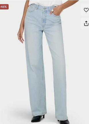Прямі світлі джинси h&m 36р