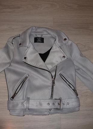 Замшева косуха хс bershka