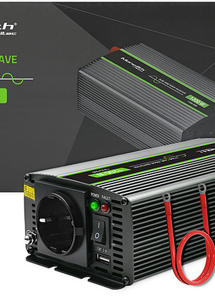 Инвертор 12 230в с чистой синусоидой 600/1200вт qoltec (польша)