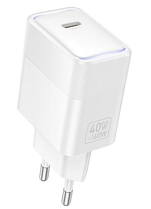 Мзп hoco cs113a lounge pd40w (1usb-c) white