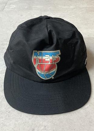 Кепка нейлонова vintage 90s new jersey nets nba basketball nylon hat