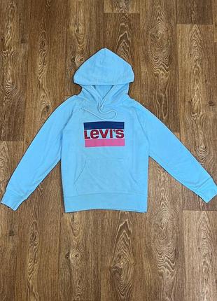 Худі levi's logo blue hoodie