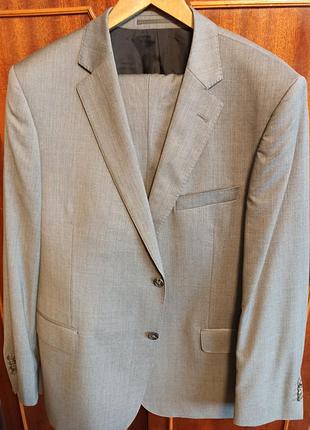 Костюм двійка від культ бренд felix w100%вовна marzotto super 120s made in italy розмір 54 -56  прем лін.
 jorg copa сірий в мікро клітку/птичий глаз/