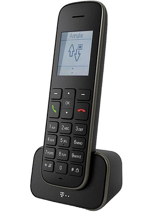 Домашній бездротовий телефон, трубка та зарядна база telekom sinus 207 pack чорна