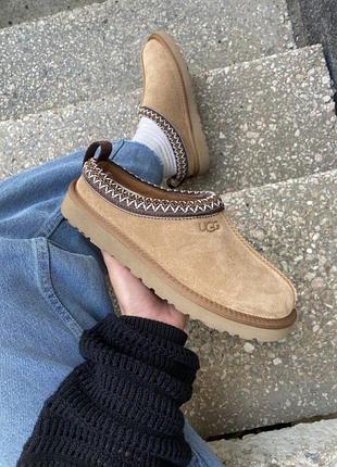 Женские угги слиппер ультра мини оранжевый ugg tasman chestnut slipper