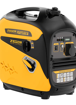 Инверторный бензиновый генератор zegor fort3300-m 2,8/3,3 квт, ручной запуск