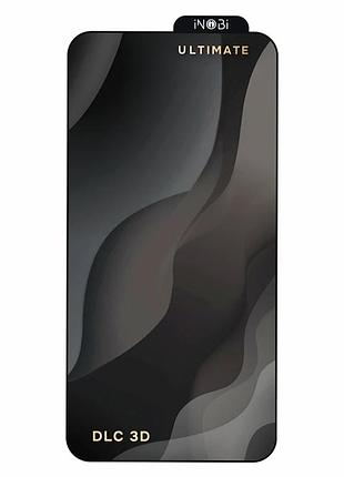 Защитное стекло inobi ultimate dlc 3d черный для iphone 15 plus 16 plus с олеофобным покрытием и защитой от царапин