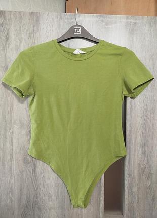 Жіноче боді primark бавовняне, оливкове, розмір m/l (eur 40/42)