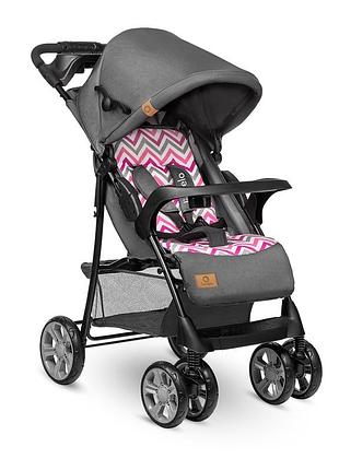 Прогулочная коляска lionelo emma plus pink scandi, регулируемая спинка